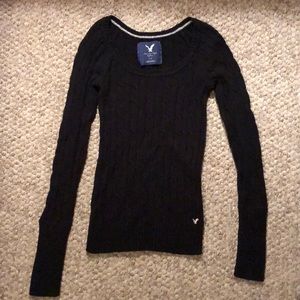 New black American Eagle cable knit sweater